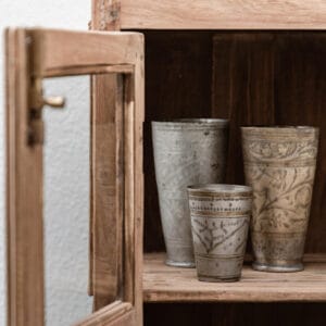 LASSI vintage glas i mässing 16-18 cm