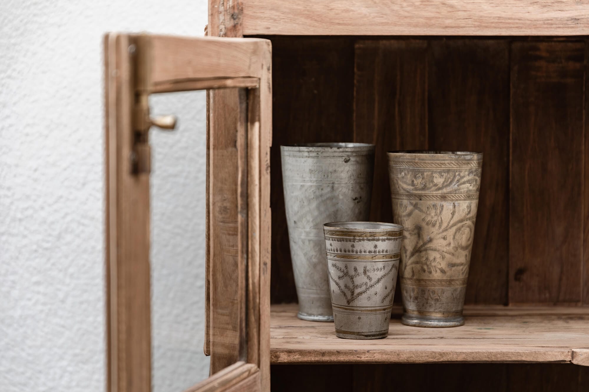 LASSI vintage glas i mässing 16-18 cm