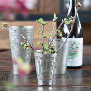 LASSI vintage glas i mässing 10-11 cm