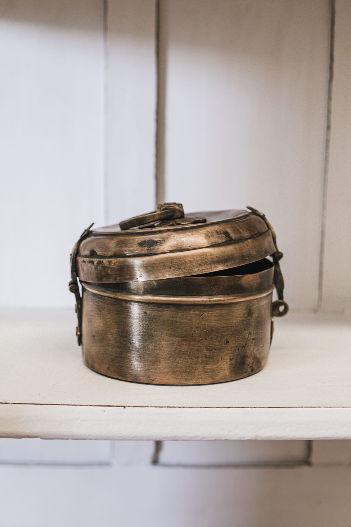 CHAPATI BOX vintage i mässing 13 cm